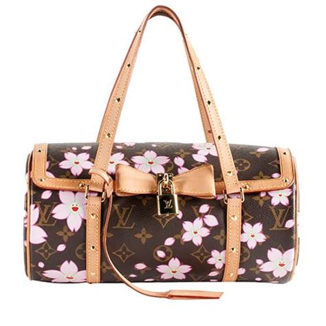 louis vuitton limited edition cherry blossom papillon satchel handbag|louis vuitton papillon trunk.